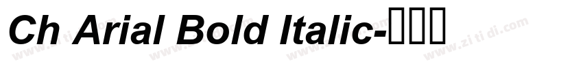 Ch Arial Bold Italic字体转换